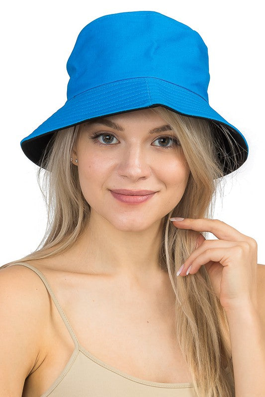 Reversible Blue Bucket Hat