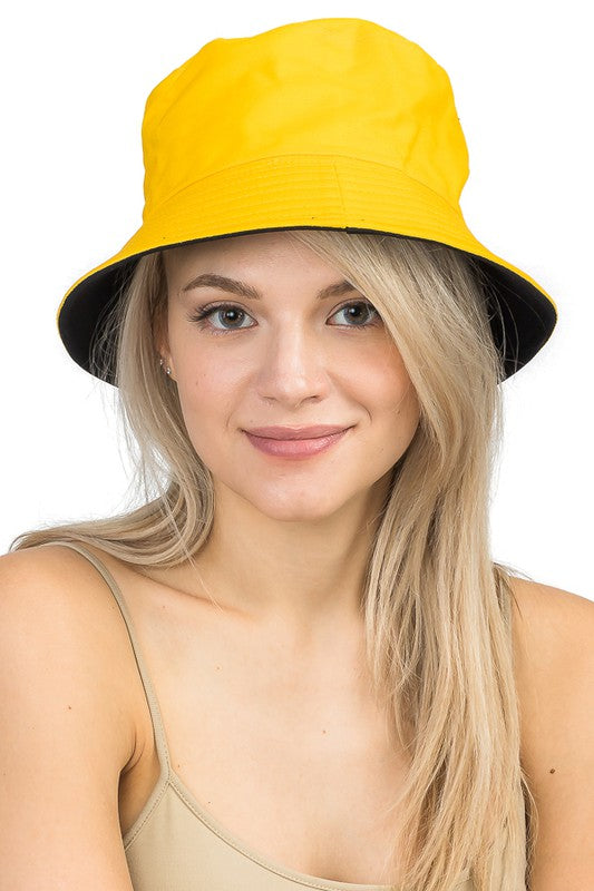 Reversible Yellow Bucket Hat