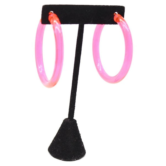 NEON HALF HOOP EARRINGS