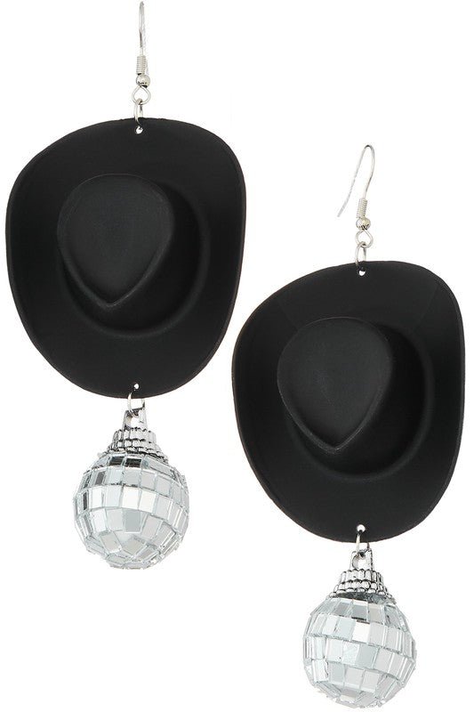 Disco Cowgirl Earrings Black