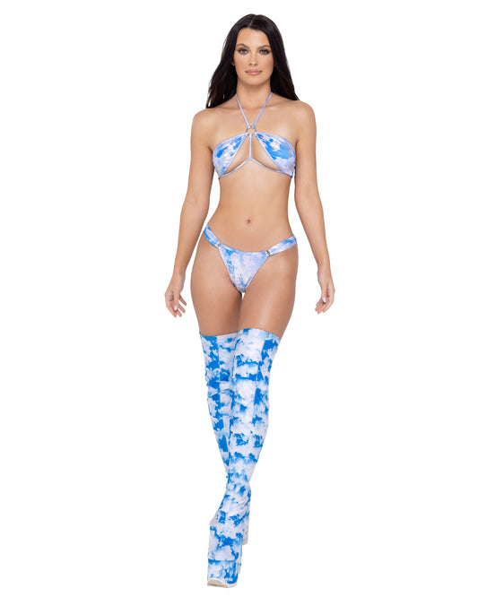 6299 - Cloud Print Thong Back