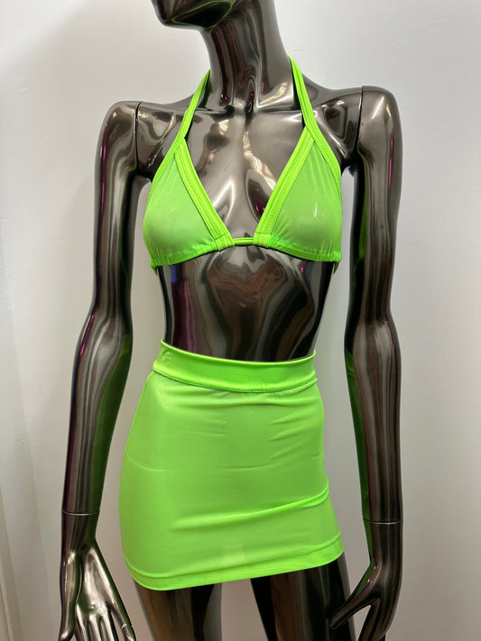 Never Nude Bikini Top Lime