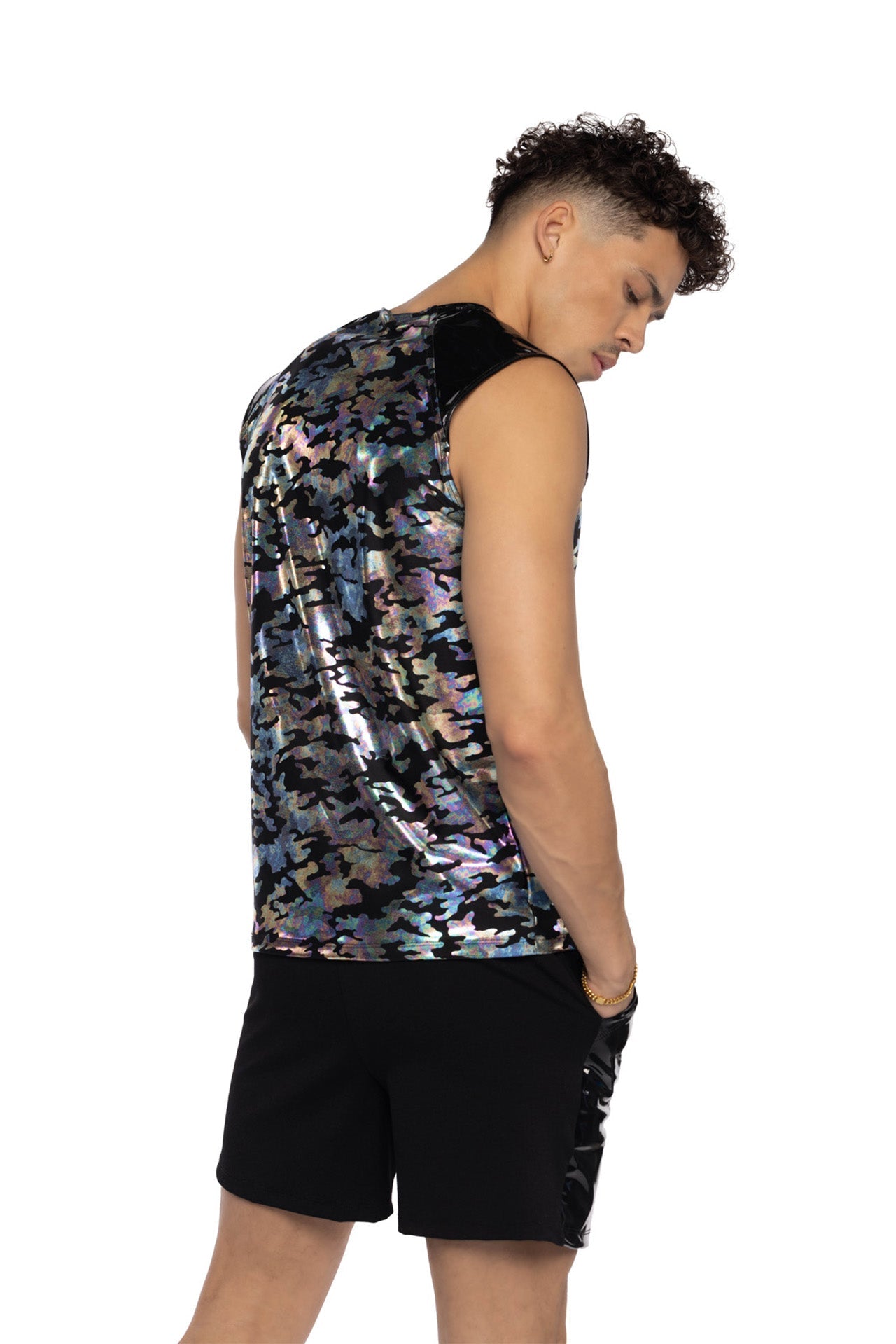 Two-Tone Men's Sleeveless Shirt