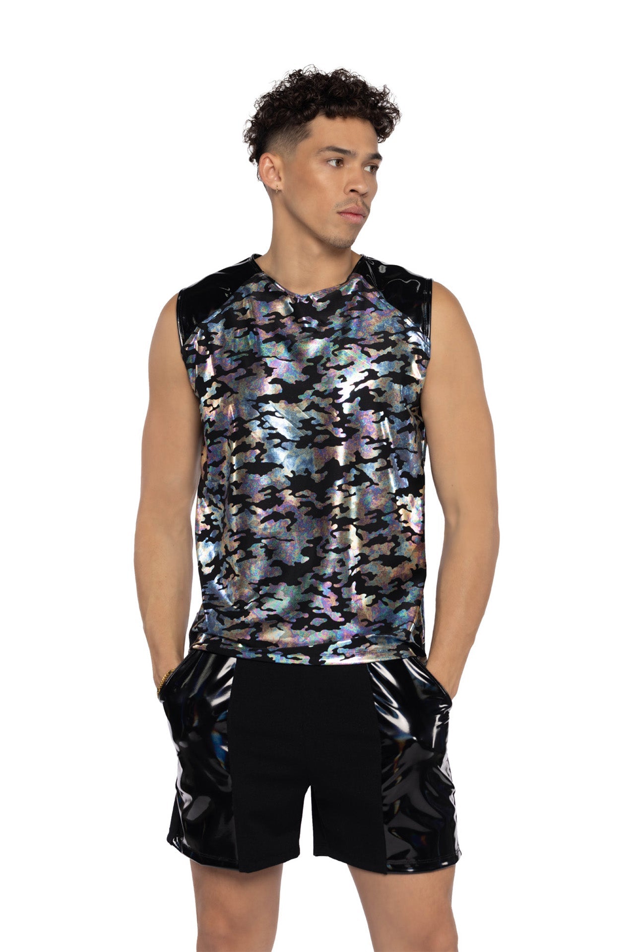 Two-Tone Men's Sleeveless Shirt