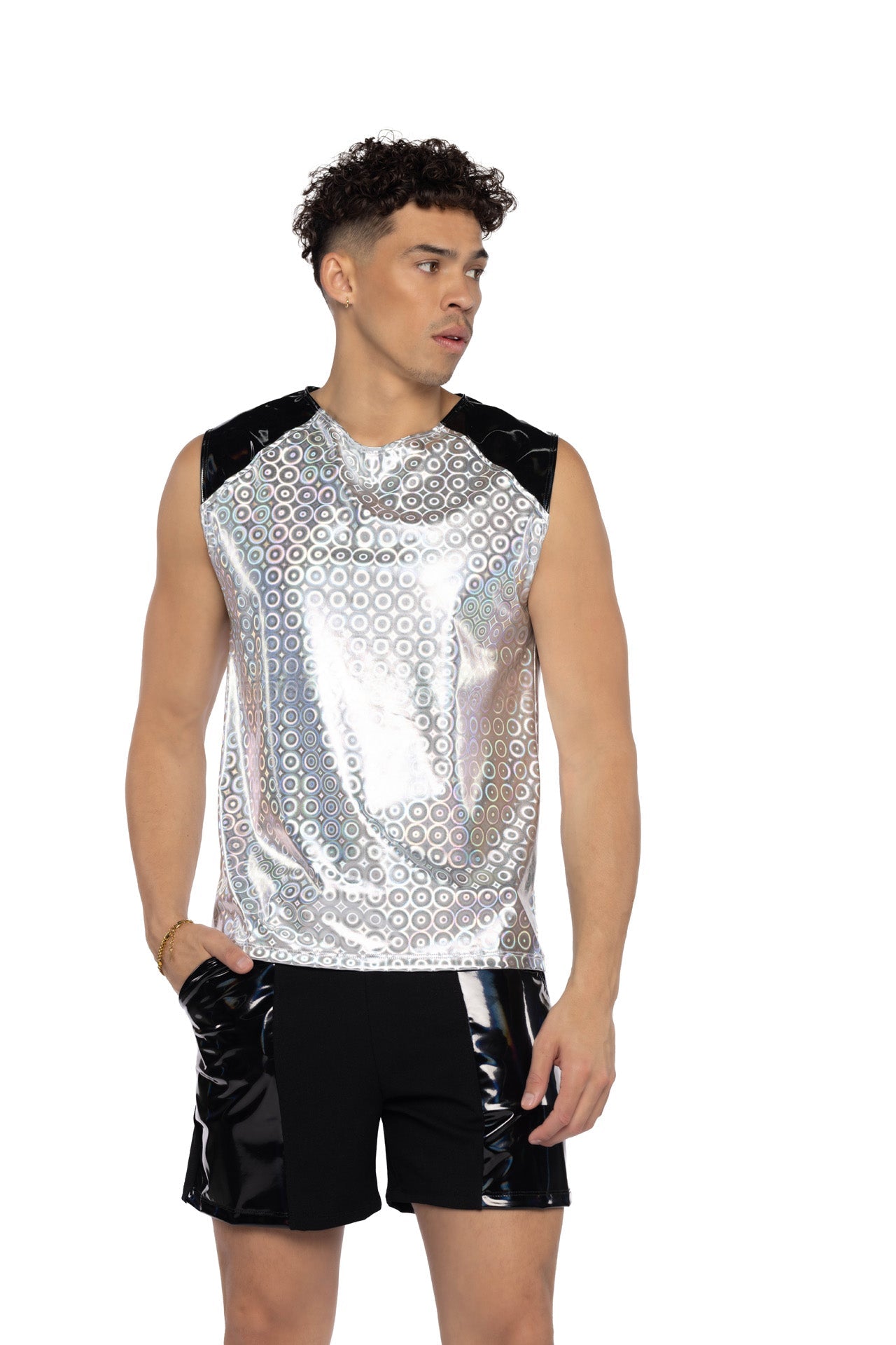 Two-Tone Men's Sleeveless Shirt