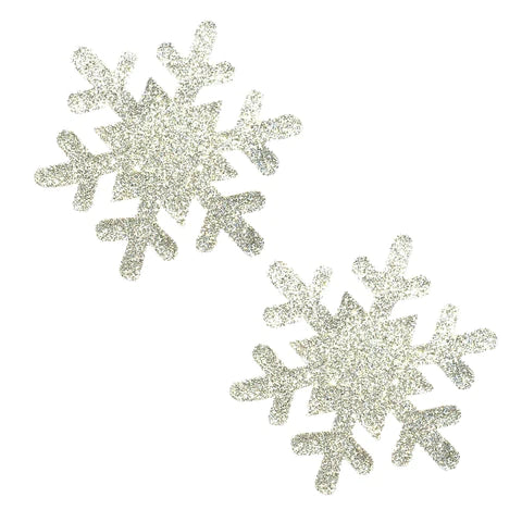 Snowflake Glitter Silver Pasties