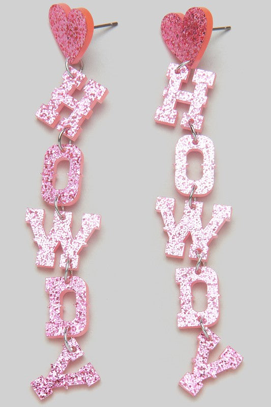 Howdy Earrings Pink