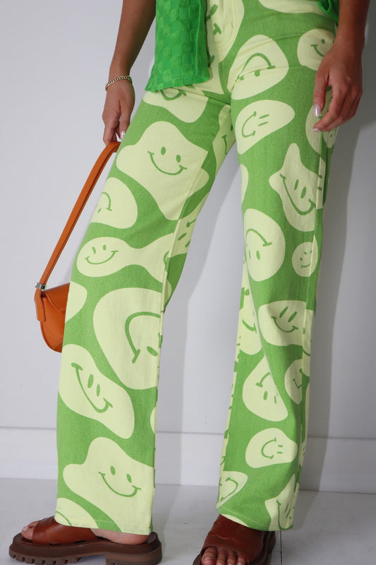 Wavy Smile Jeans Green