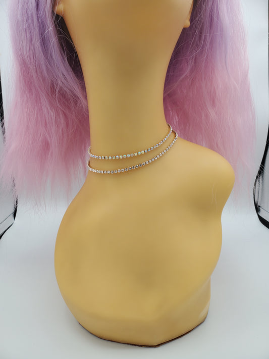 2 Piece Big/Small Choker Gold