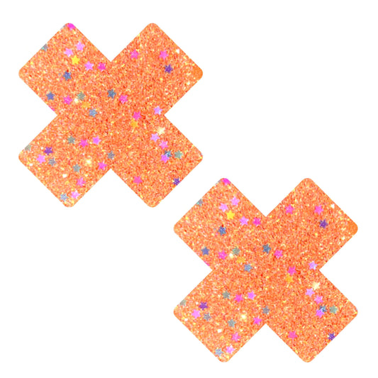 Star Sprinkle Cross Orange Pasties