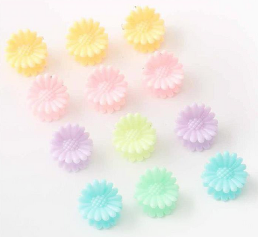 Mini Pastel Flower Clips