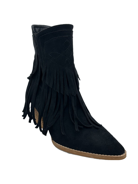 Black Fringe Boots