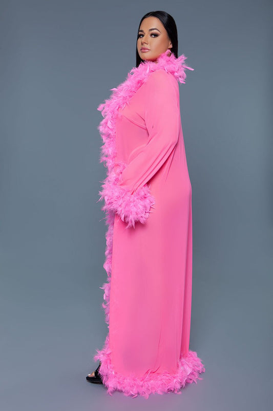 Glamour Robe  Neon Pink O/S