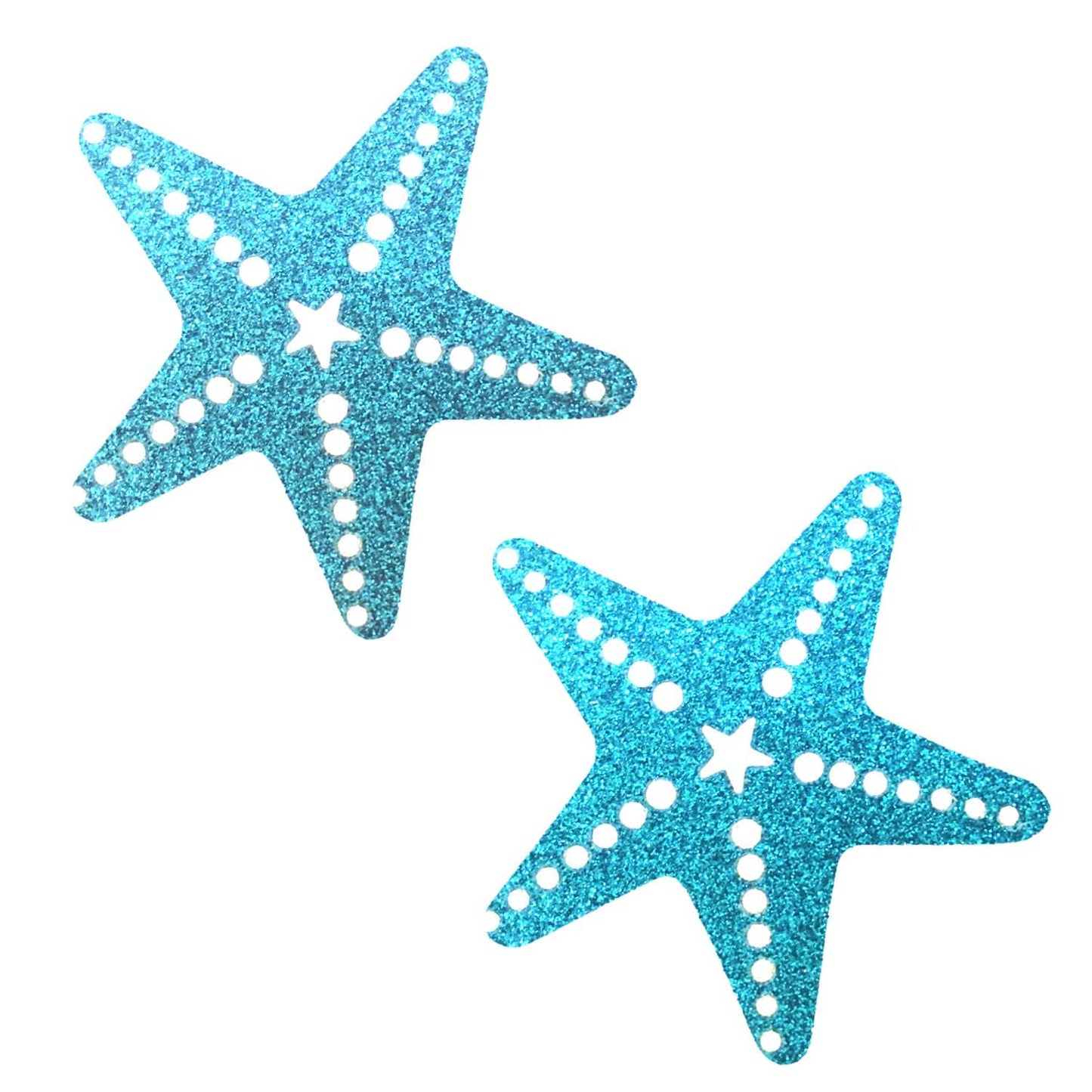 Neva Nude Pasties Snowflake Glitter Blue 