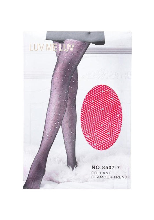 Nude Rhinestone Fishnet Tights – Rave Wonderland