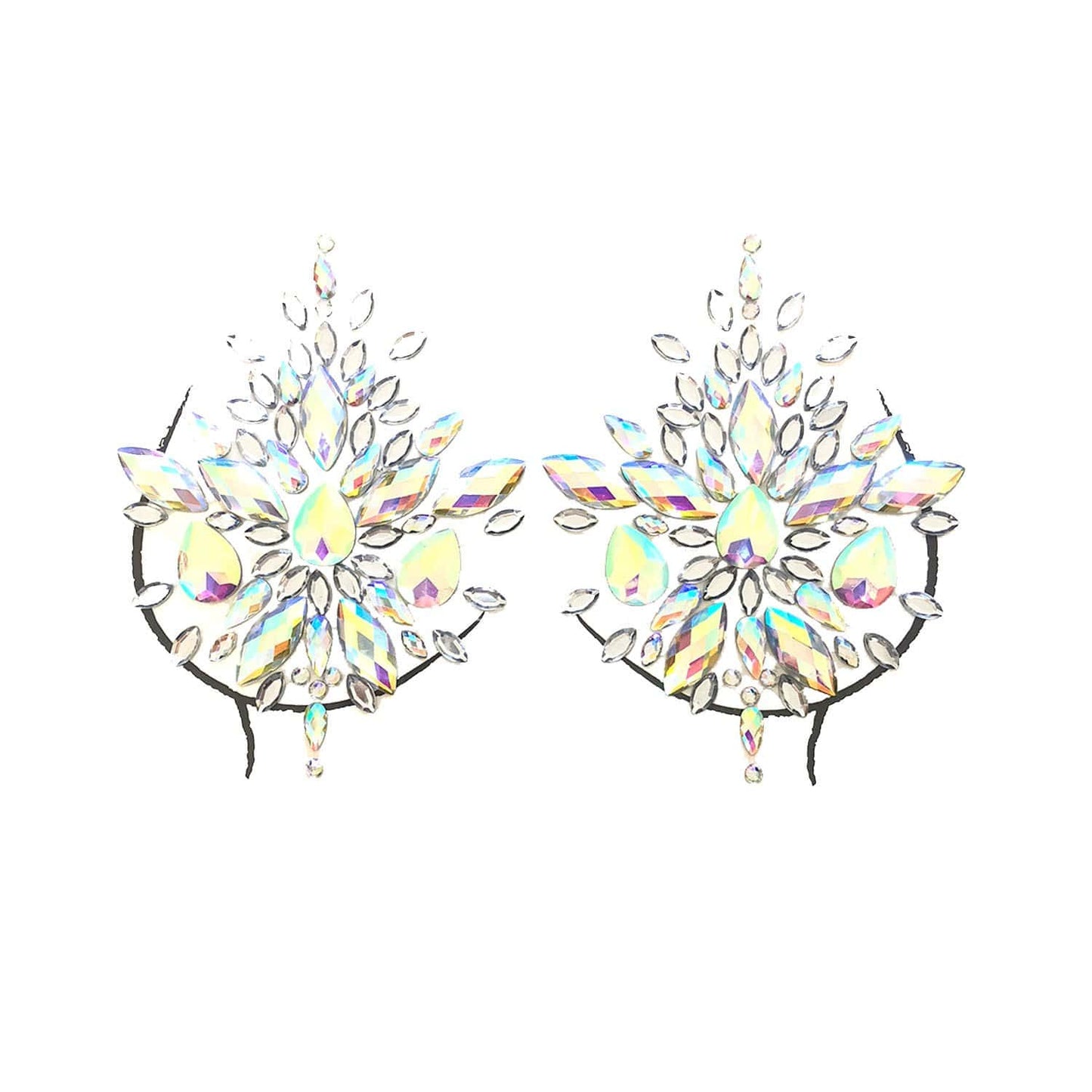 Rhinestone Firework Body Jewels