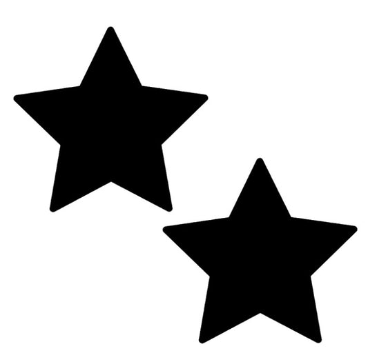 Black Wet Vinyl Star Pasties