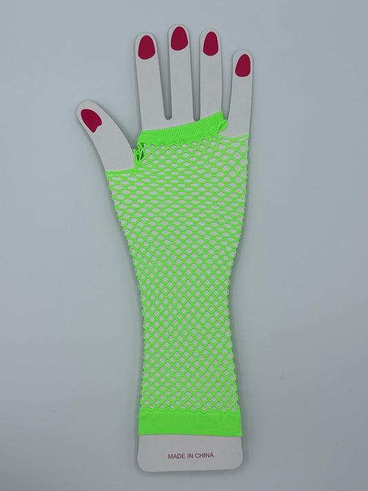 Fingerless Net Gloves Green