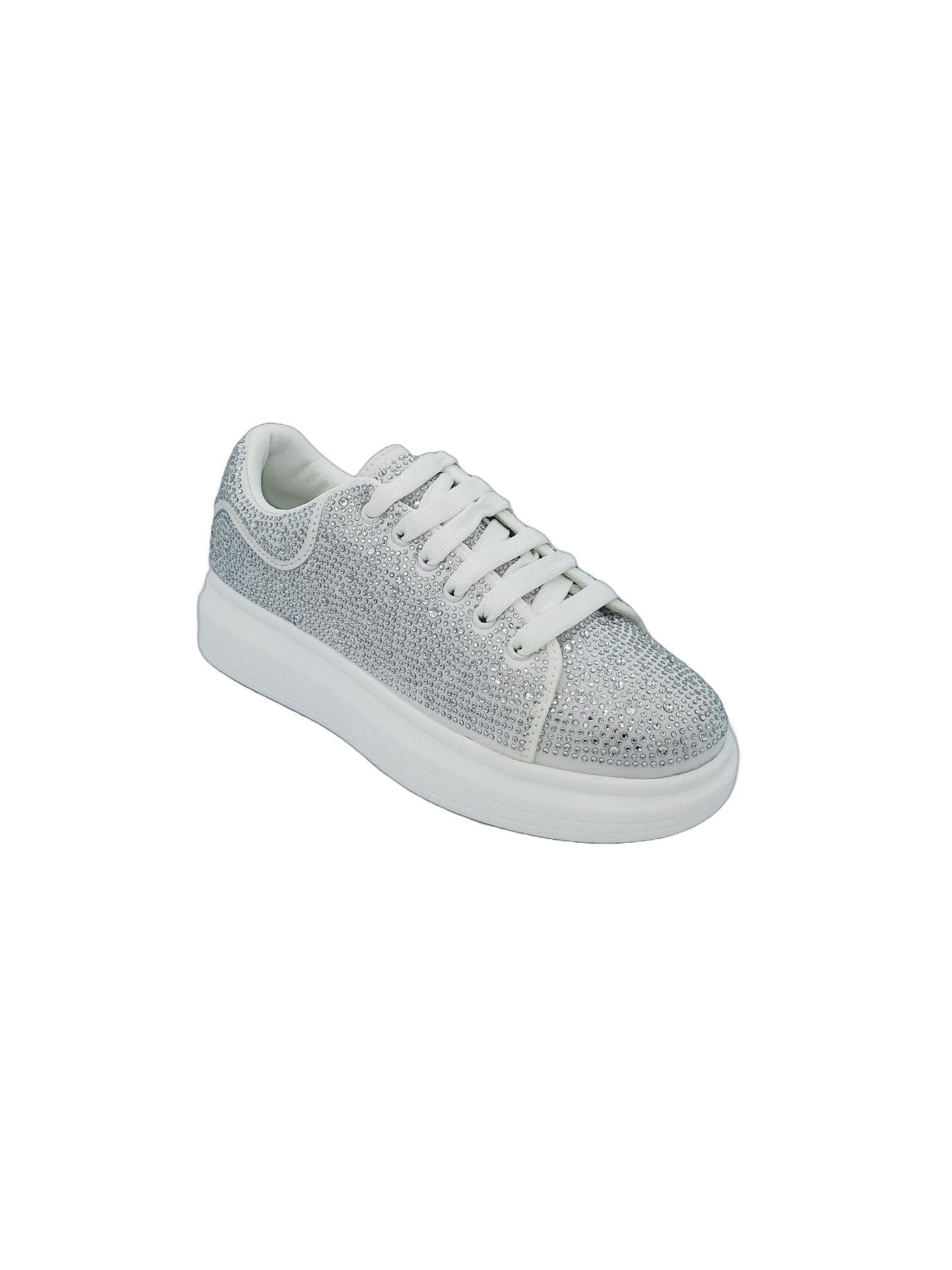 Rhinestone Sneakers Silver