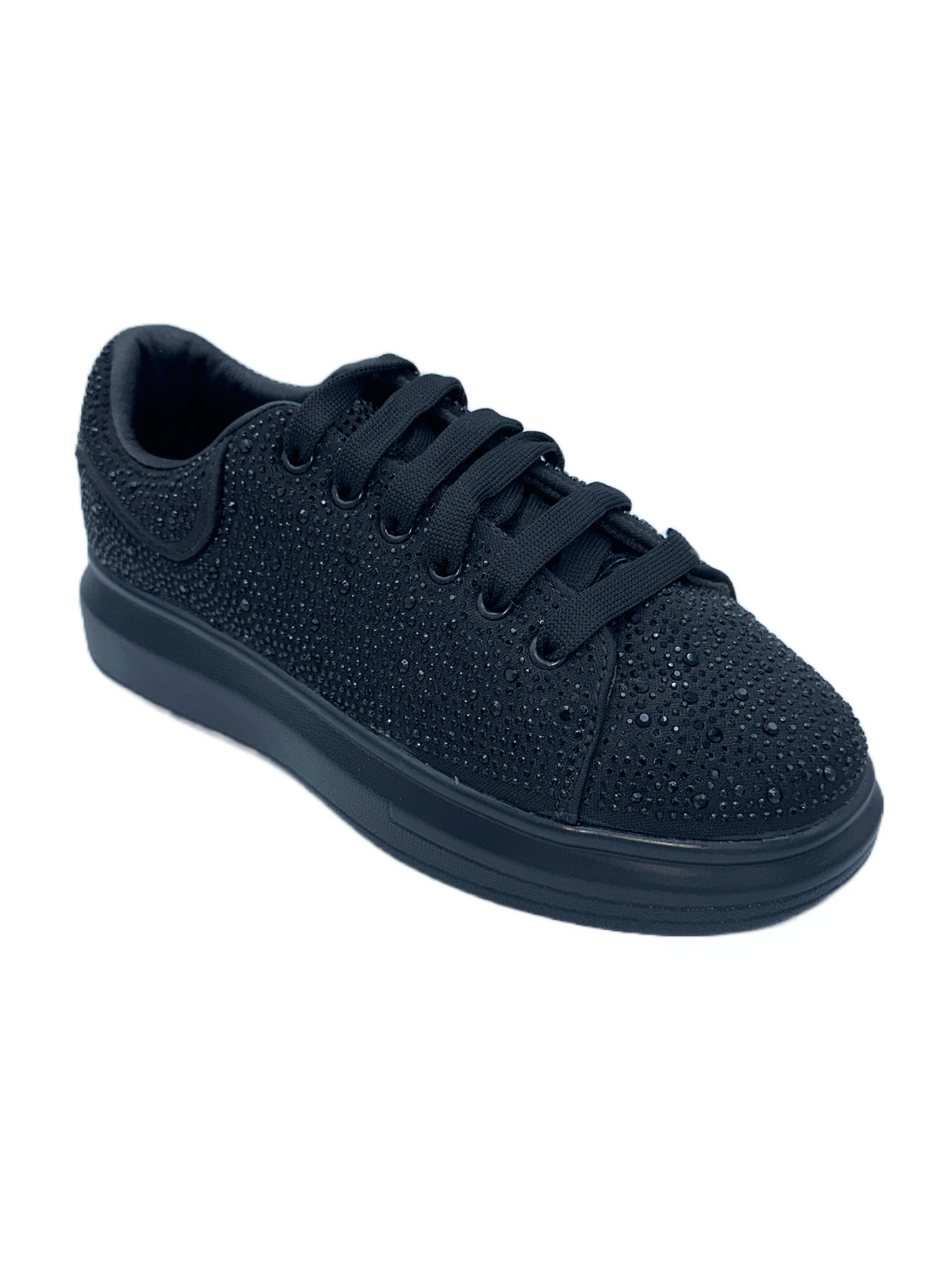 Rhinestone Sneakers Black