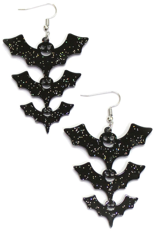 3 Bat Earrings