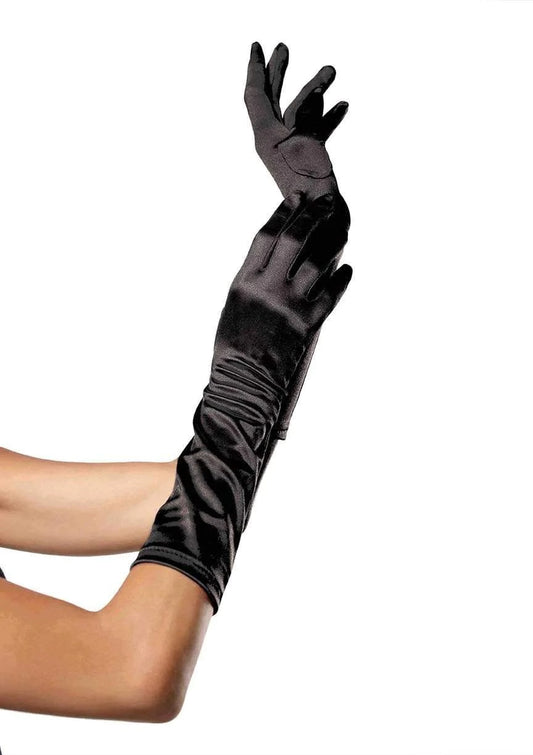 2B Satin Gloves Black O/S